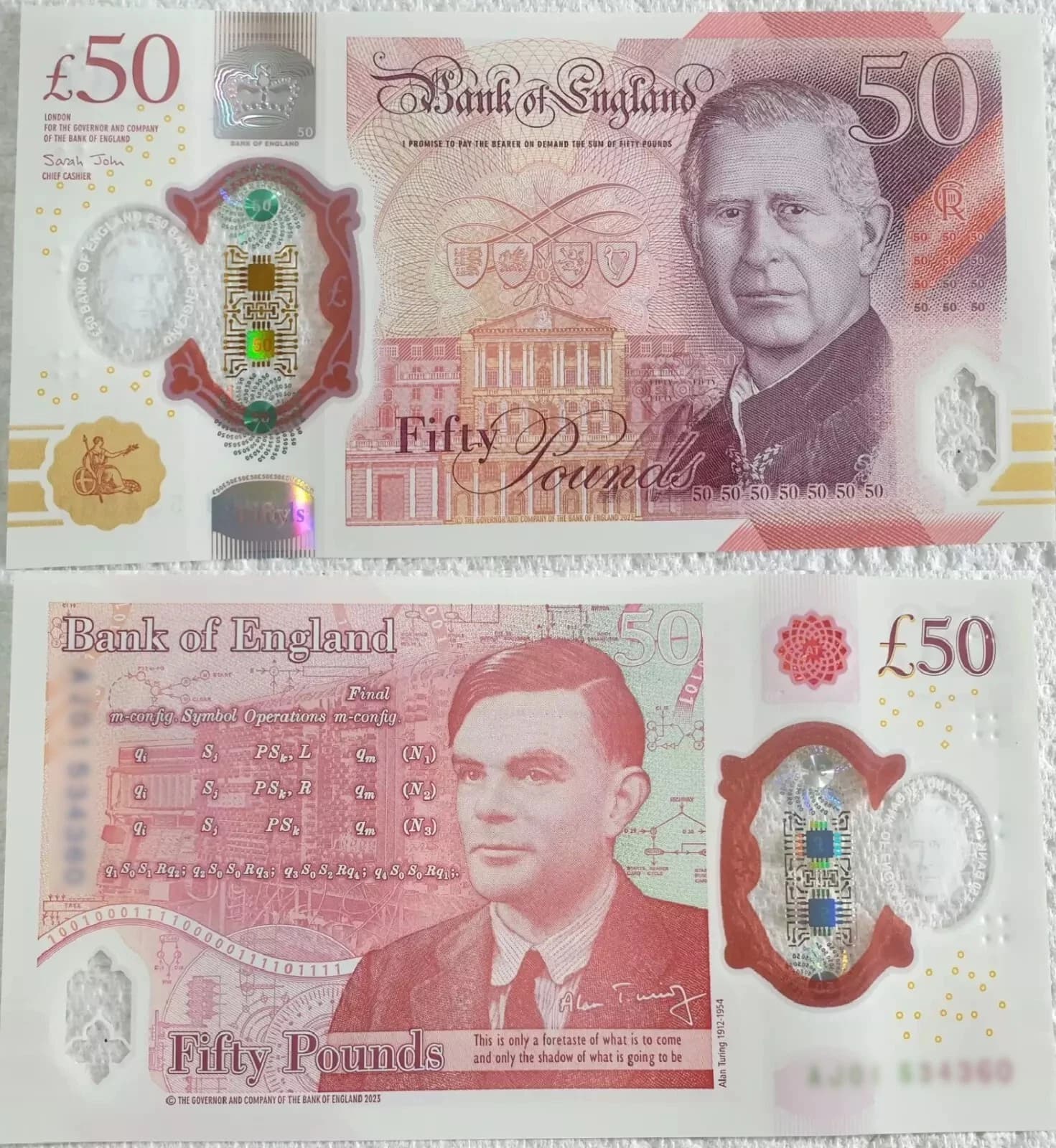 King Charles III UNC Polymer Plastic Bank England £50 Fifty Pound 2024 Note UK