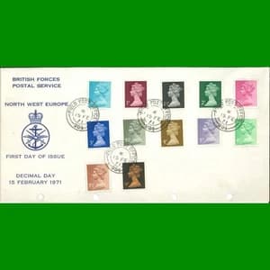 FDC Decimal Definitive Commemorative Post Office First Day Cover, 15.2.1971